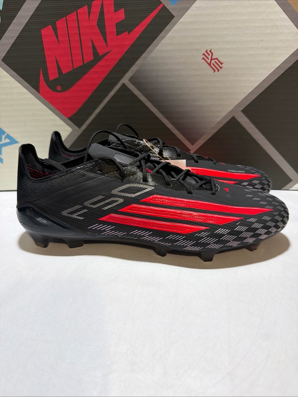 Adidas F50 Elite FG JS4157 Core Black Red Boots Soccer Cleats Men’s Size 12 NWT